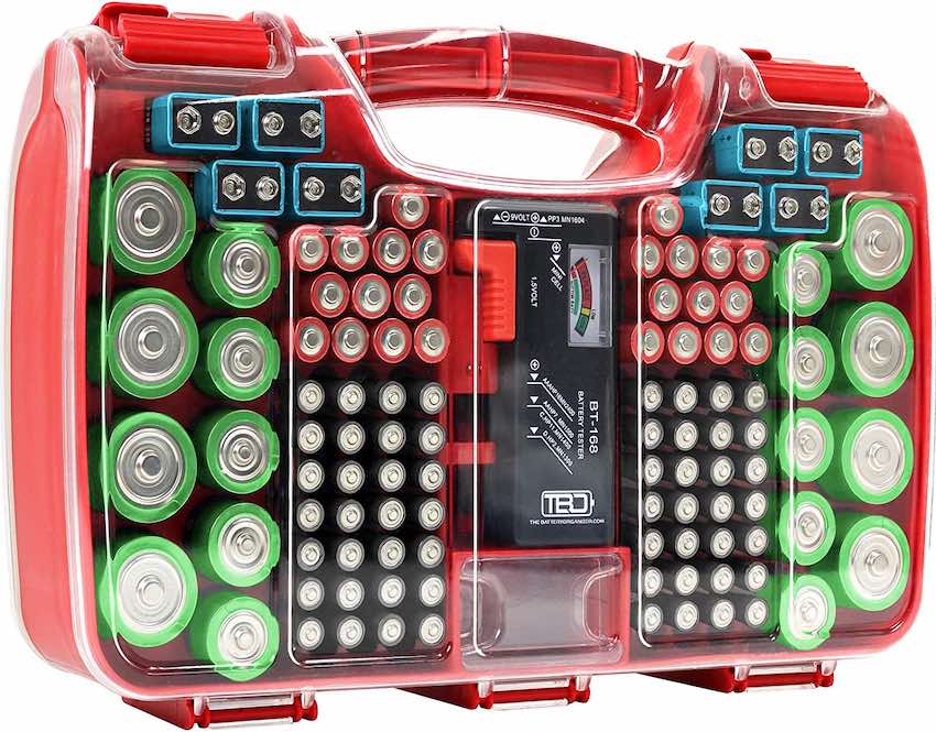 Battery Organizer For Storing Drycell Batteries